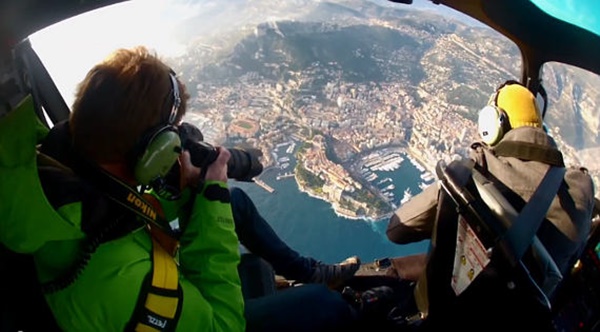 Photography Crew in Helicopter